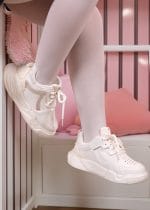 Baskets enfant blanches avec détails holographiques – Image 8