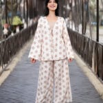 Ensemble Décontracté Imprimé Floral en Coton Doux