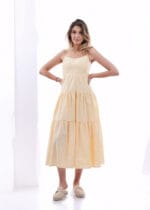 Robe Long jaune à  Bretelles – Image 6