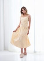 Robe Long jaune à  Bretelles – Image 2