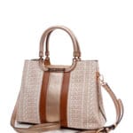 Sac à main Louis Cardy bicolore avec anses dorées