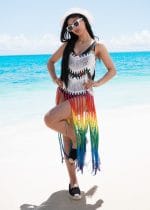 Tenue de plage bohème multicolore – Image 3