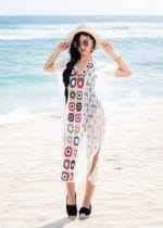 Robe de plage bohème en dentelle avec détails colorés – Image 6