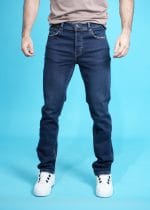 Jean Homme Bleu Foncé – Coupe Ajustée & Élégance Casual