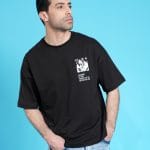 T-shirt à imprimé graphique – Style minimaliste artistique
