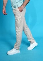 Pantalon beige élégant casual – Image 2