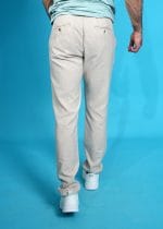 Pantalon beige élégant casual – Image 3